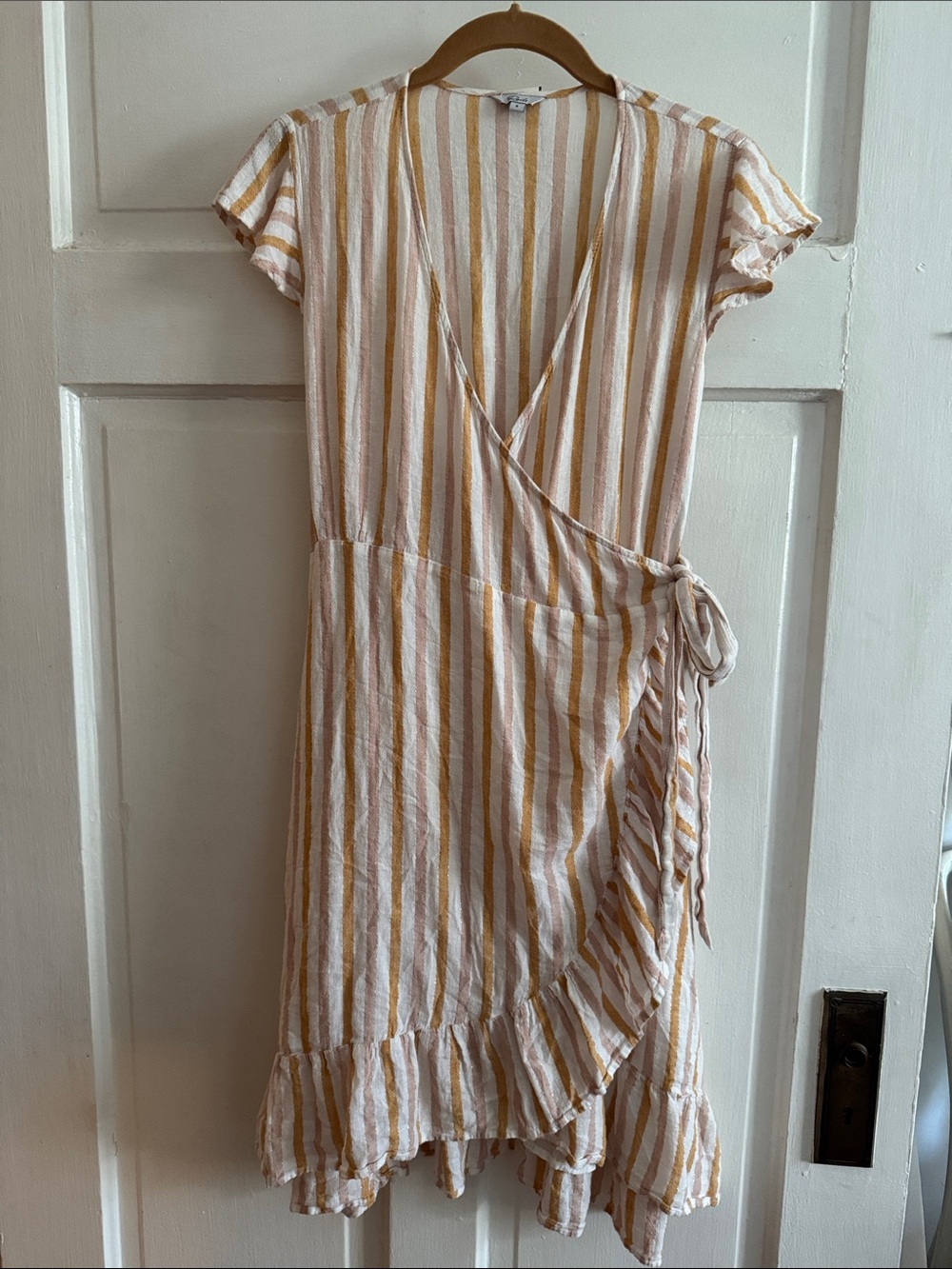 Rails Striped Dress in White and orange